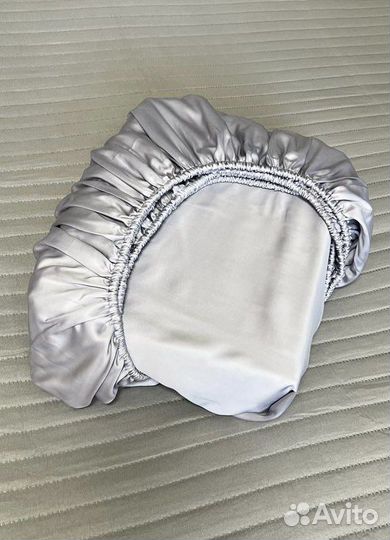 Простыни на резинке из тенселя и египетского хлопк