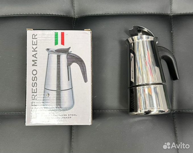 Гейзерная кофеварка из нержавеющей стали