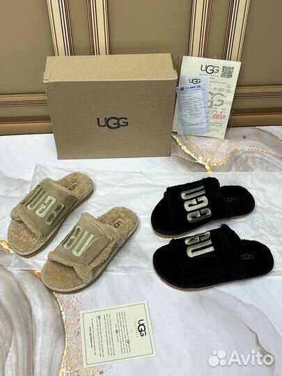 Шлёпанцы мягкие Ugg бежевые 36-40