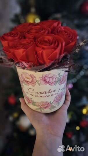 Букет из атласных лент