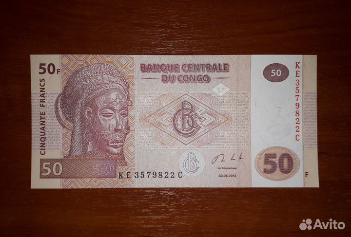Банкнота Конго 50 франков 2013. Новая