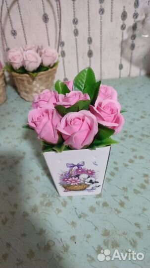 Изготовлю на заказ букеты из мыльных роз