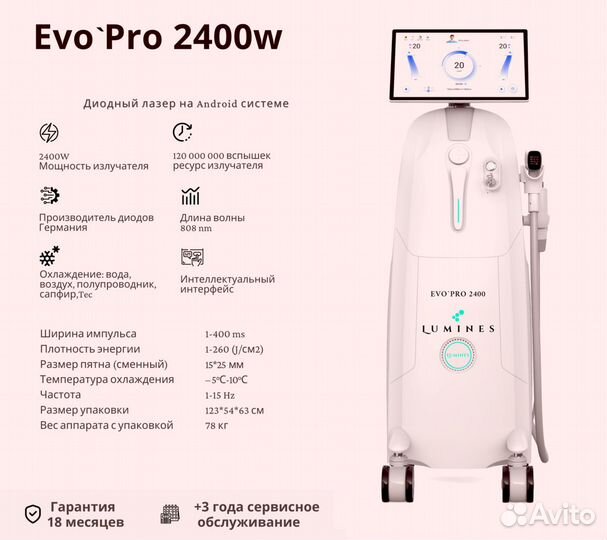 Диодный лазер Лю-Минес Evo’Pro 2400