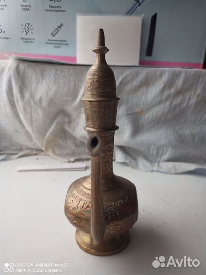 Кумган кувшин винтаж, латунь СССР 17 см