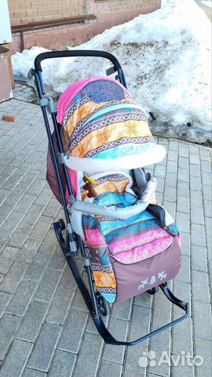 Детские санки коляска Nika