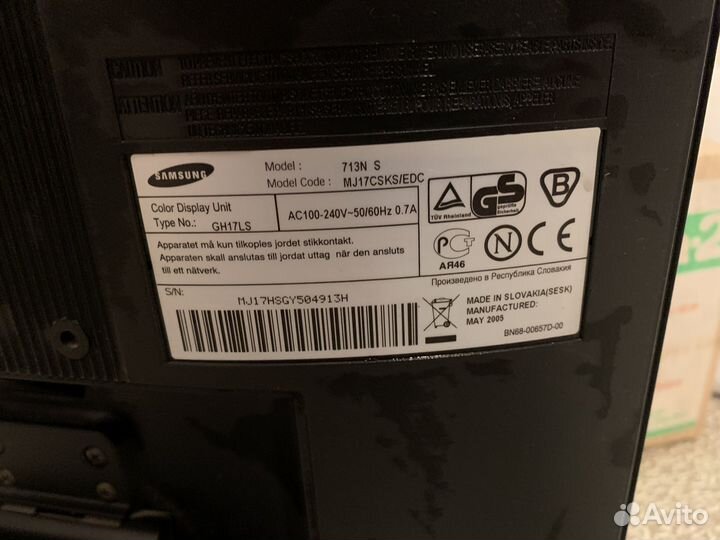 Монитор samsung 713N S