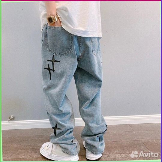 Штаны карго Y2K с крестами (99946 Номер отгрузки: )