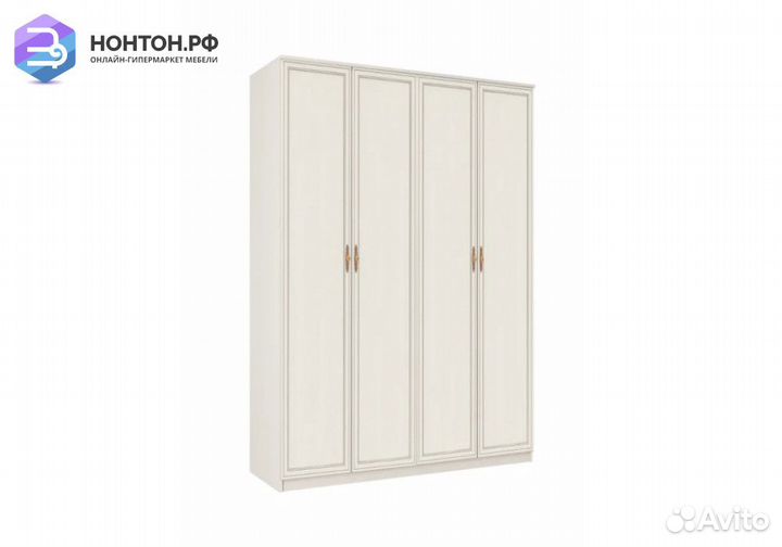 Шкаф 4-дверный Габриэлла вудлайн кремовый / сандал