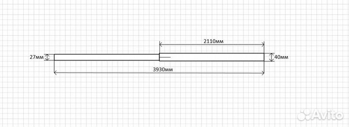 Мачта для антенны 4м, телескопическая алюминевая