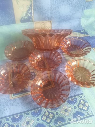 Ваза цветное стекло СССР