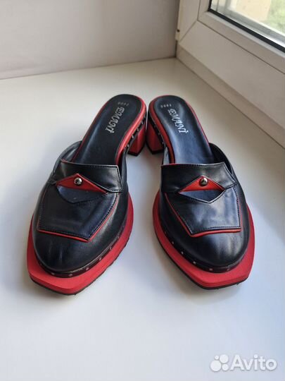 Сабо,мюли кожаные, стильные