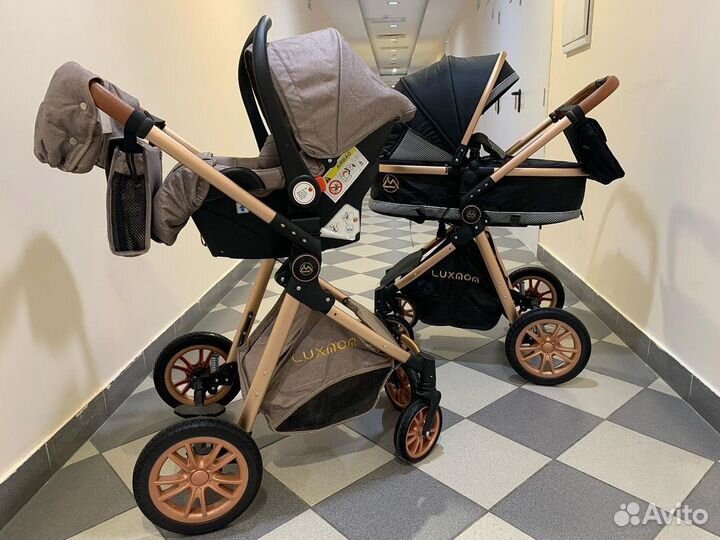 Коляска luxmom v9 3в1 трансформер