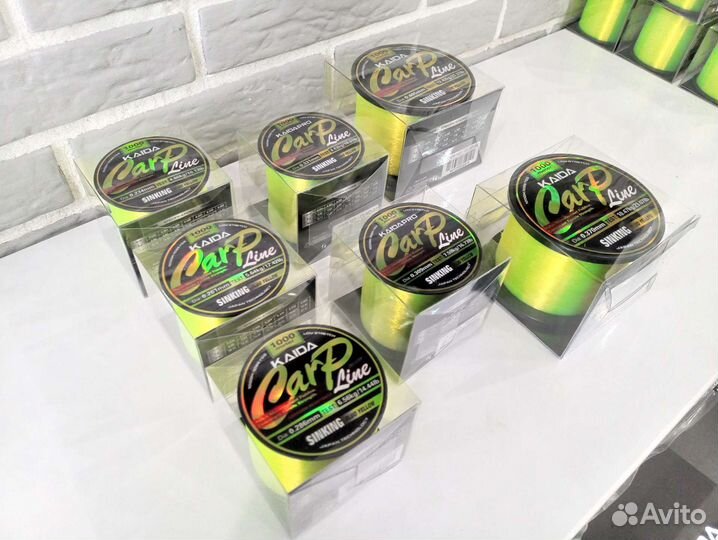 Леска Kaida Carp Line neon yellow