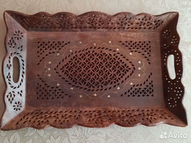 Поднос сандаловое дерево 37 на 24 см