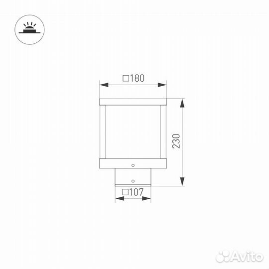 Уличный светодиодный светильник Arlight LGD-Path-Cub-H230B-12W Warm White 021810