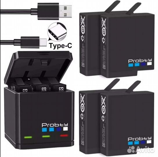 Зарядное устройство + аккумуляторы GoPro 8,7,6,5