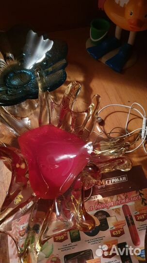 Вазы из цветного стекла СССР