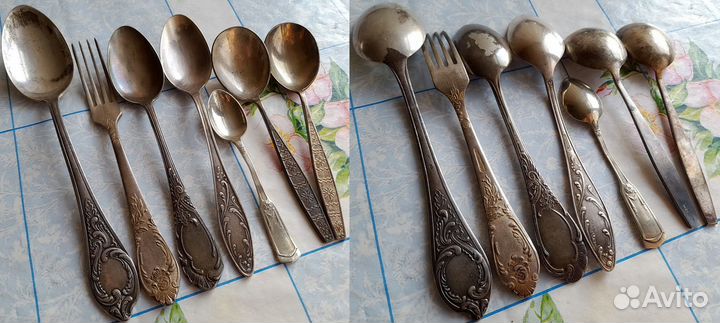 Мельхиоровые Столовые приборы: Вилки, Ложки СССР