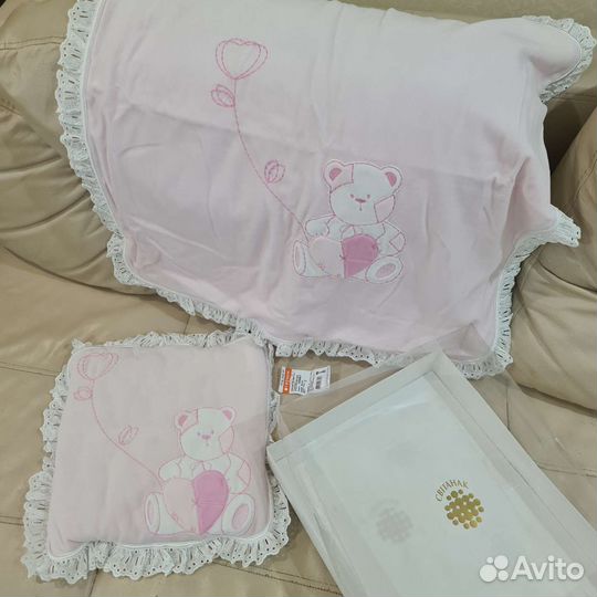 Новое Одеяло и подушка для новорождённого