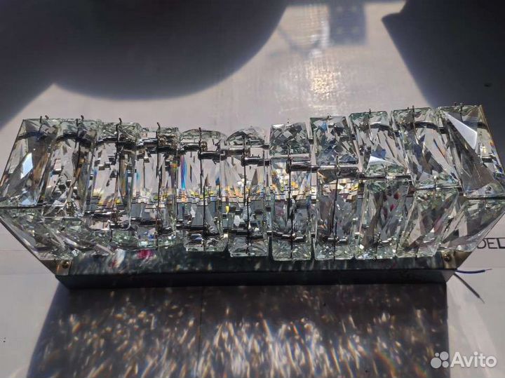 Светильник настенный с хрусталем. Бра дизайнерское