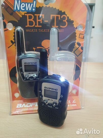 Комплект из 2 рации Baofeng BF-T3 черные