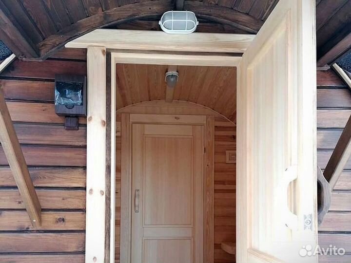 Мобильная баня бочка 4 м