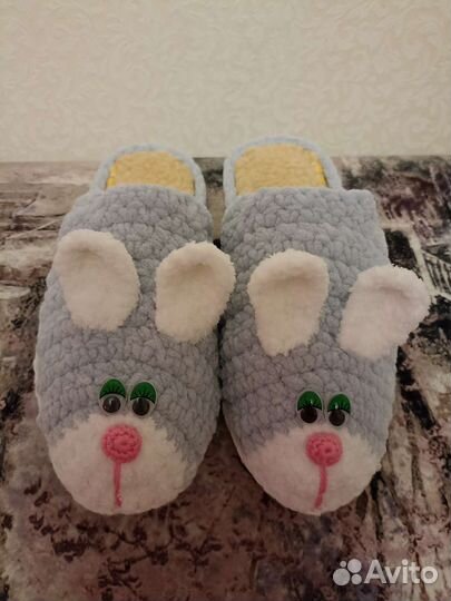 Вязаные тапочки
