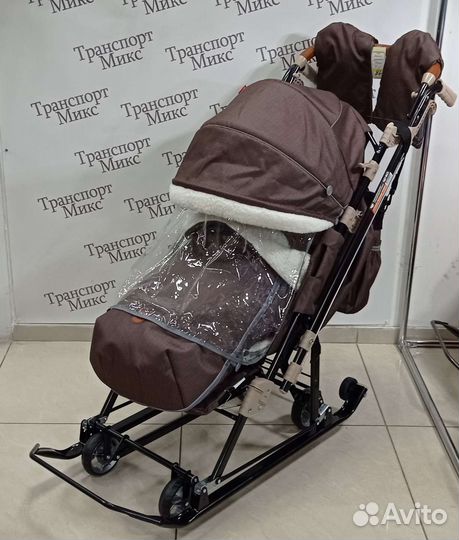 Санки коляска ника 7-8 к Премиум укачивание