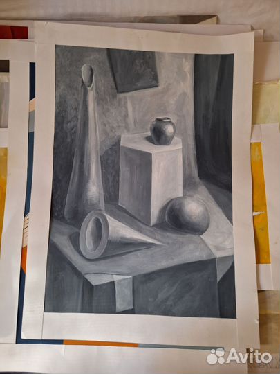 Живопись, натюрморт, гуашь