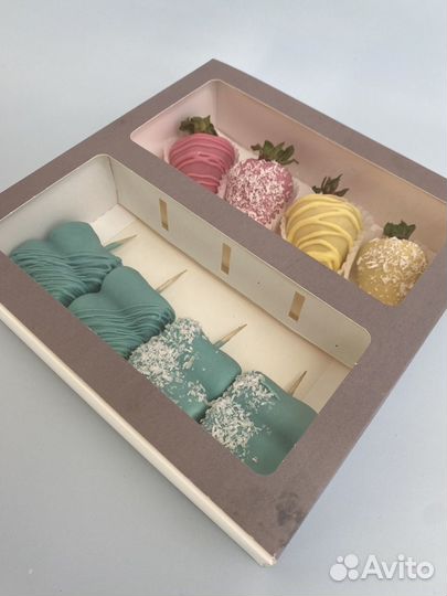 Клубника и маршмеллоу в шоколаде