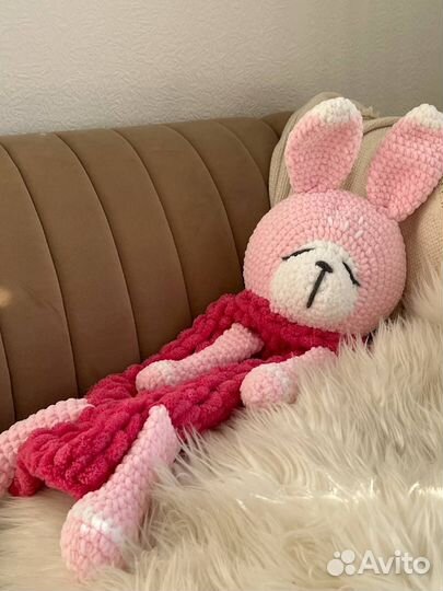 Пижамница зайка вязаная игрушка