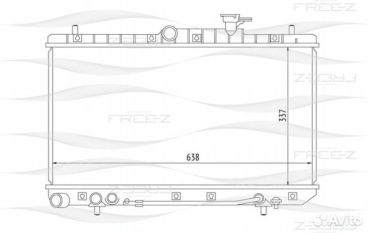 Радиатор hyundai accent 00- 1.3/1.5/1.6 охлажде
