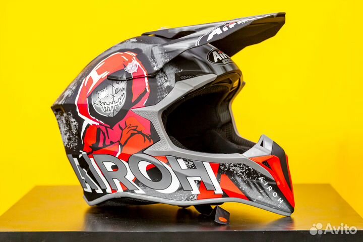 Кроссовый шлем Airoh Wraap Alien Red Matt