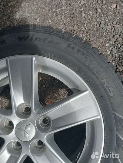 Диски р16 с зимней резиной митсубиси лансер х