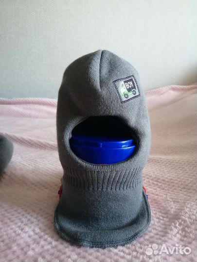 Зимняя шапка шлем для мальчика