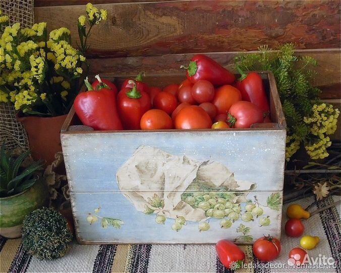 Ящик деревянный,ручная работа