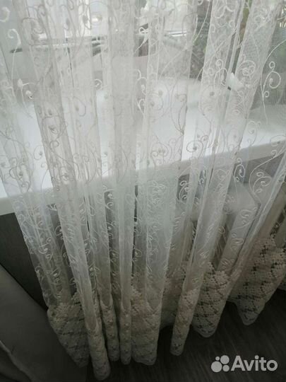 Тюль на ленте бу