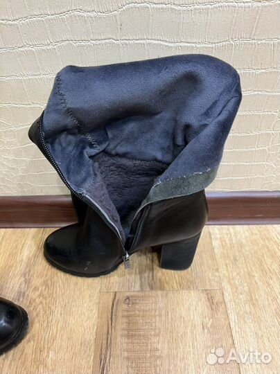 Ботфорты кожаные