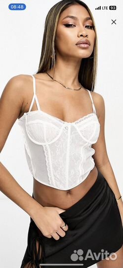 Топ корсет в бельевом стиле ASOS