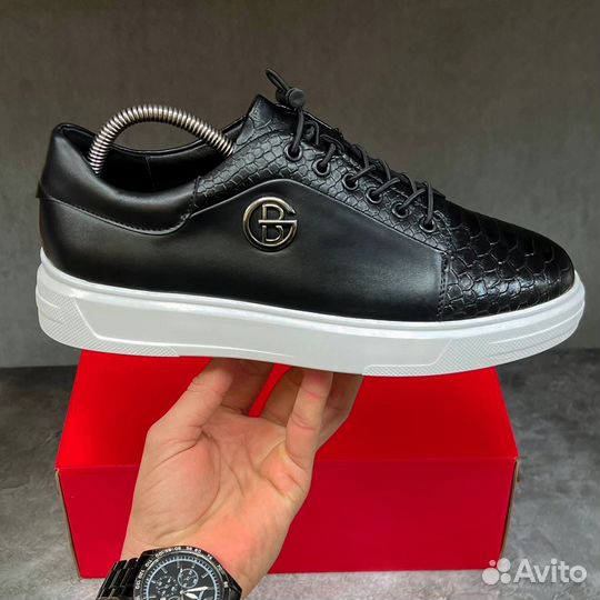 Кеды мужские кожанные