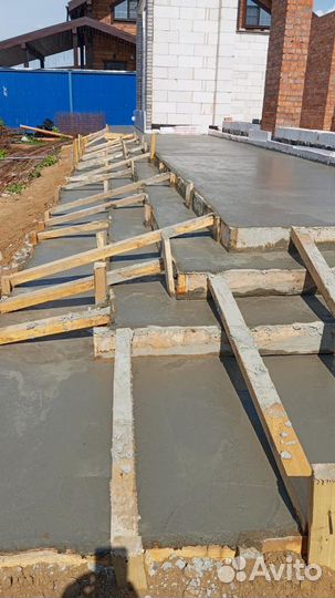 Бетонные работы, фундамент, отмостка, дорожки