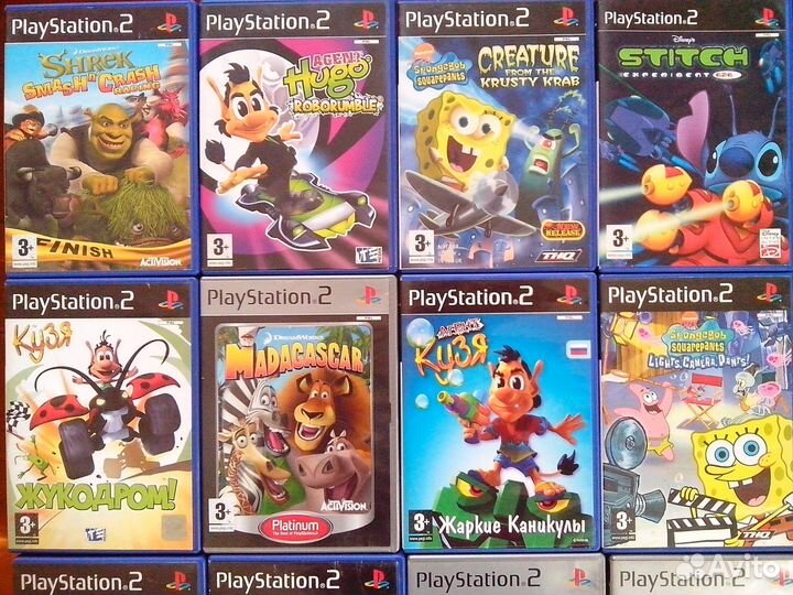 Игры для детей от 3 до 12+ лет на Playstation 2