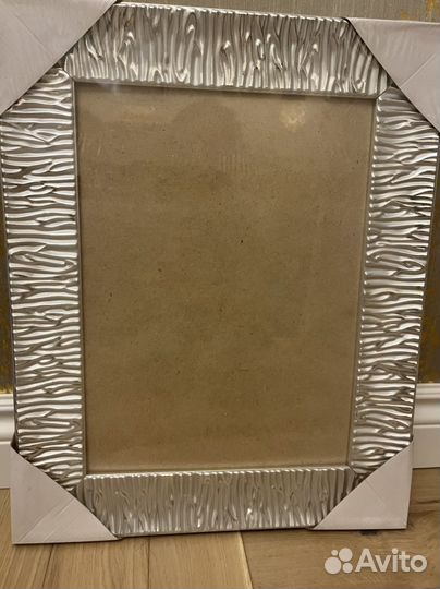 Багетная рама 30*40 дерево. Серебро цвет