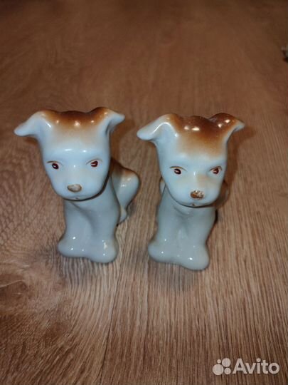 Статуэтка фарфор Щенки, Рыбак