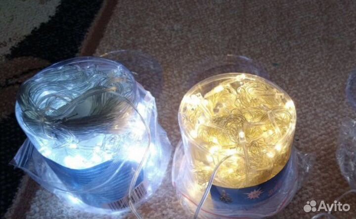 Новогодняя гирлянда штора