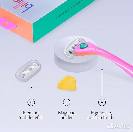 Набор станок Billie Malibu и 6 картриджей из США