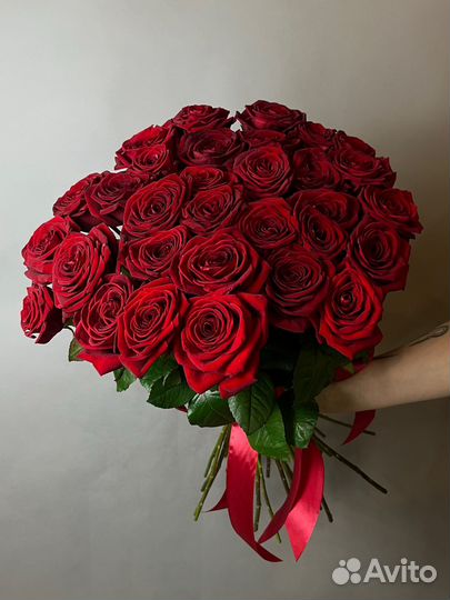 Букет из роз. 31 роза 70см.Премиального качества