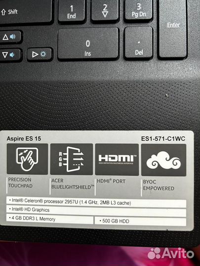 Ноутбук acer