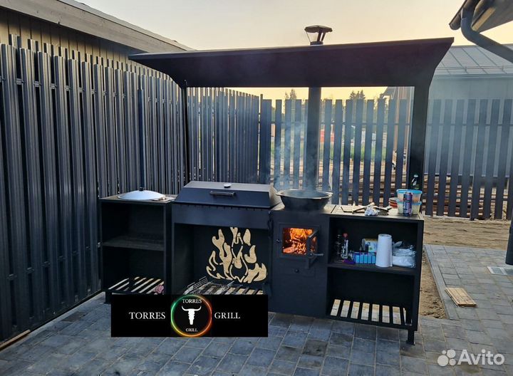 Мангал с крышей на заказ