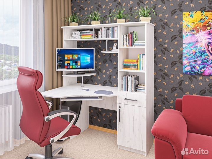 Большой стол угловой с пеналом и замком ск-31